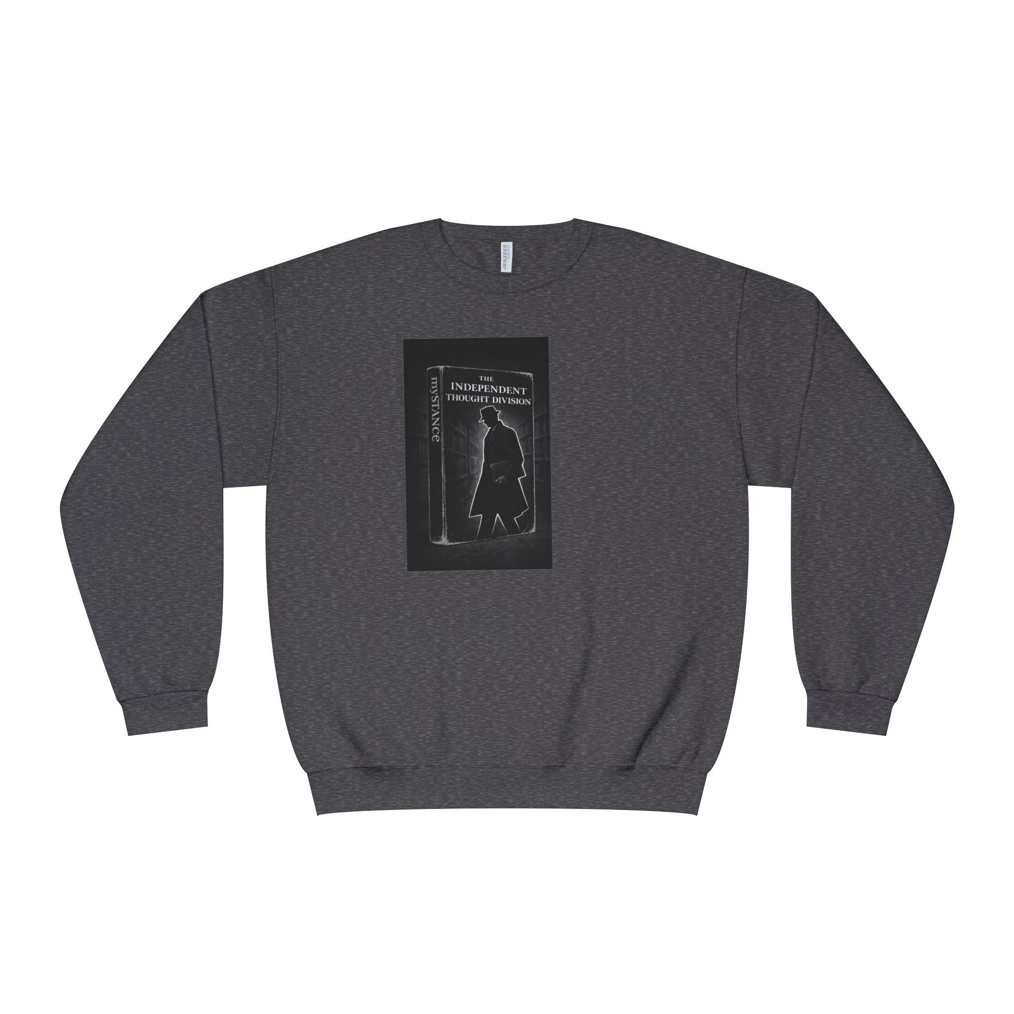 Mystery Noir Crewneck Sweatshirt — 'I Know Things' Silhouette Design