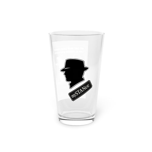 16oz Pint Glass — Noir Detective Poster "No One Who Seeks Power Can Be Trusted with Power"