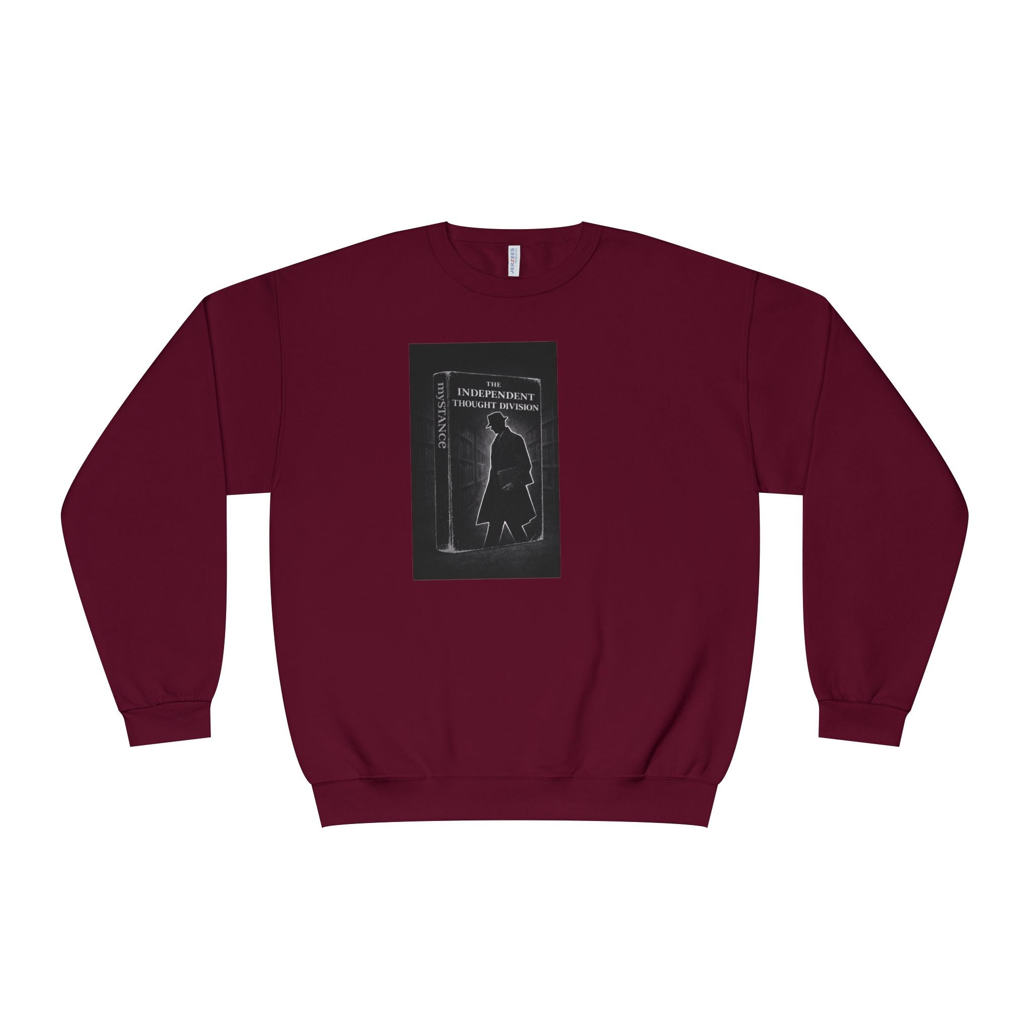 Mystery Noir Crewneck Sweatshirt — 'I Know Things' Silhouette Design