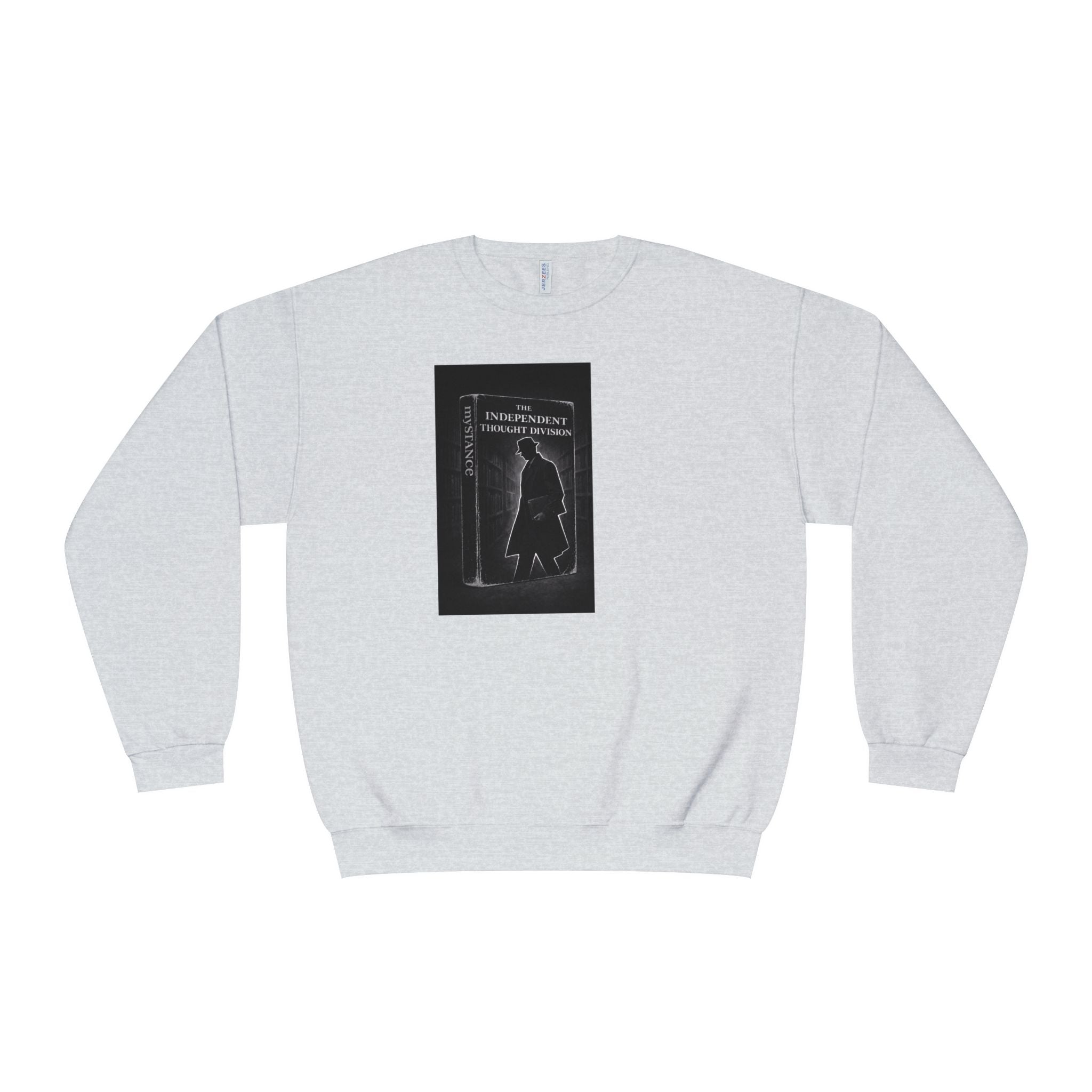 Mystery Noir Crewneck Sweatshirt — 'I Know Things' Silhouette Design