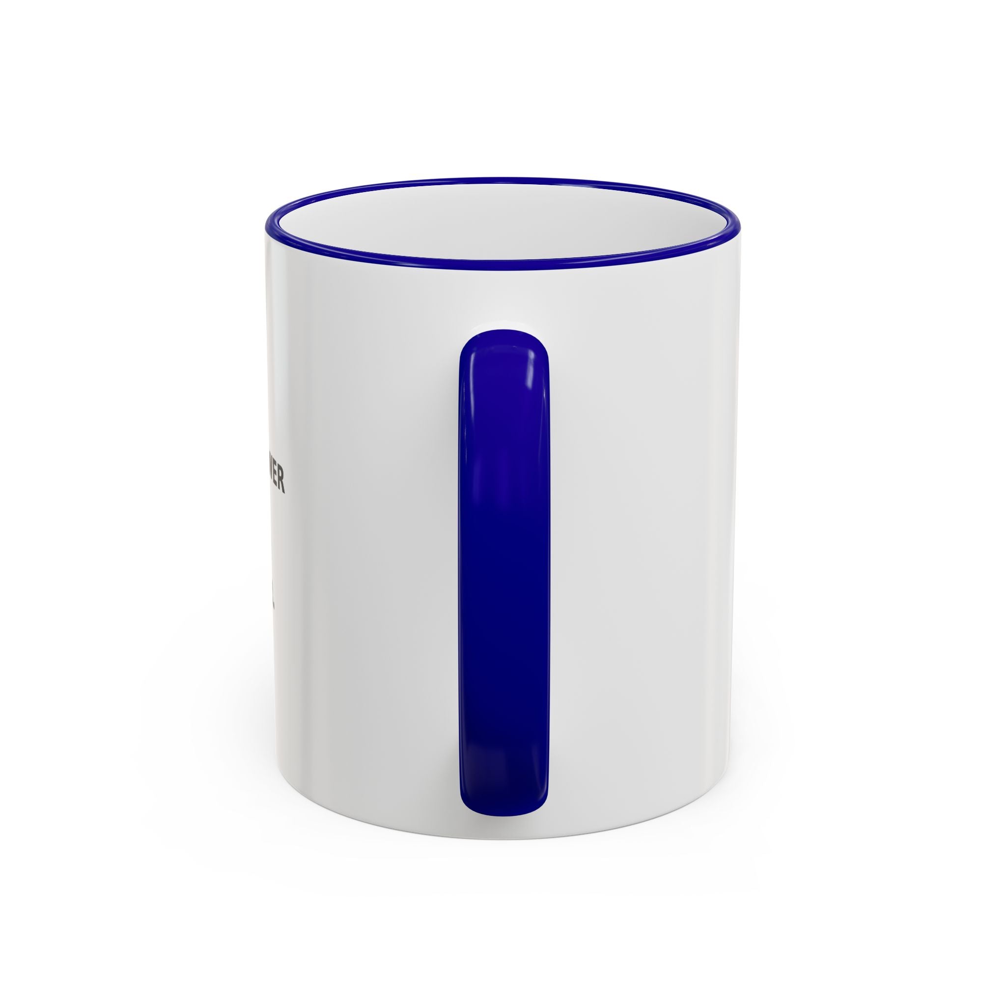 Accent Rim & Handle Mug — 'No One Sees the Real Me' Vintage Silhouette Quote Coffee Cup (11oz/15oz)