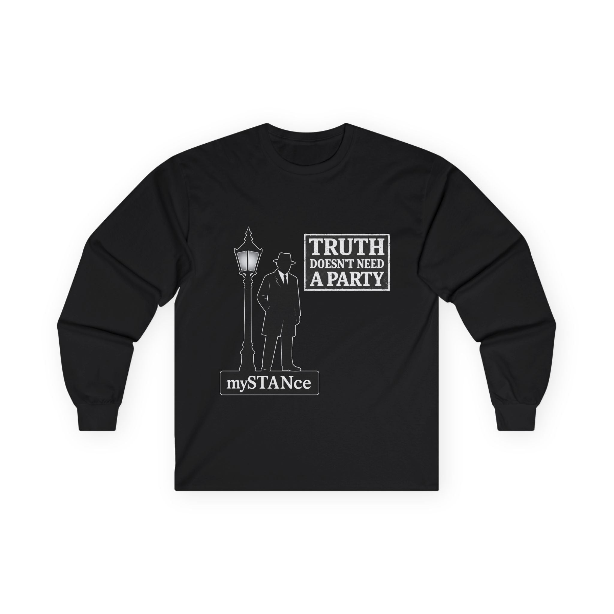 Long Sleeve Tee — mySTANCE 'Truth Doesn't Need a Party' Graphic