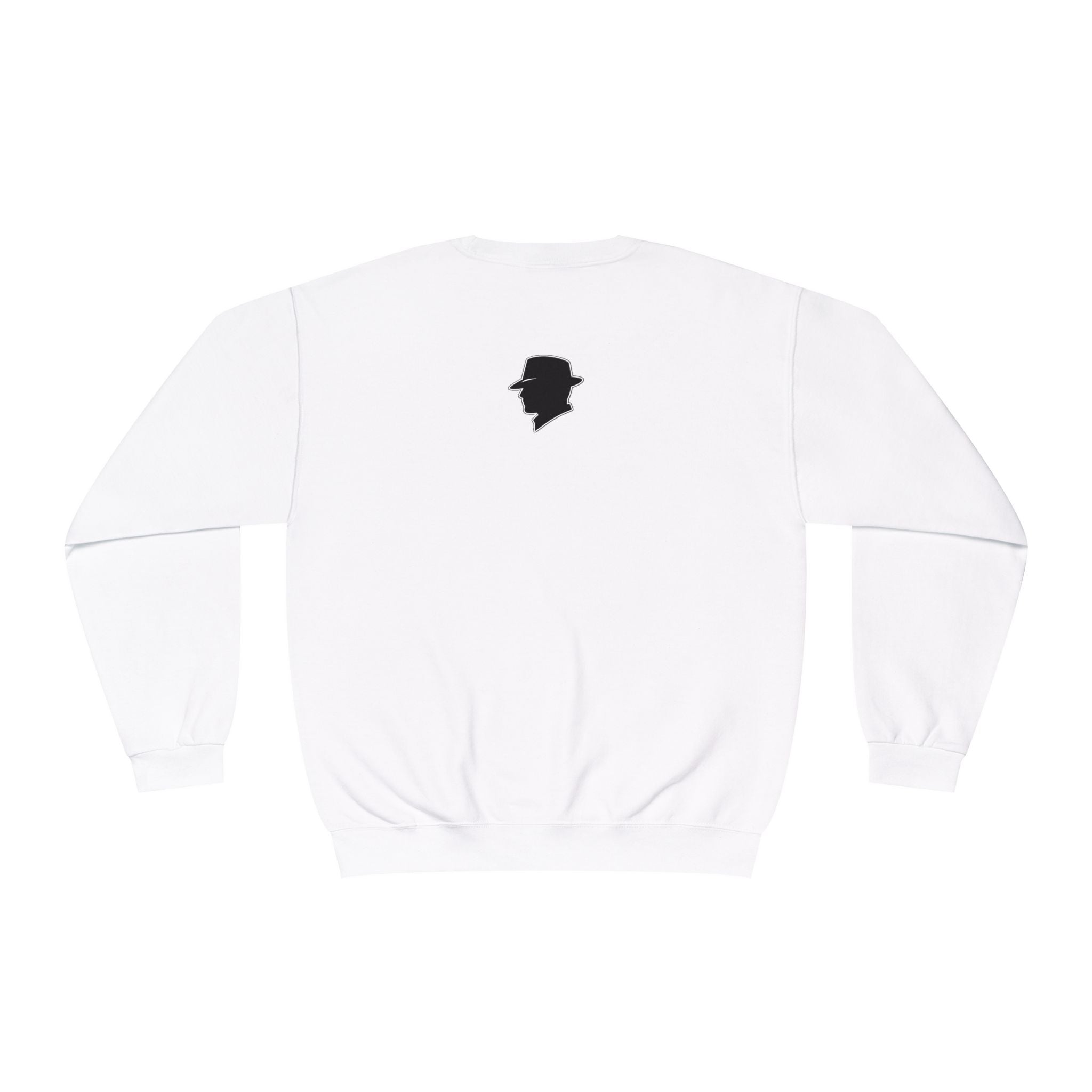 Mystery Noir Crewneck Sweatshirt — 'I Know Things' Silhouette Design