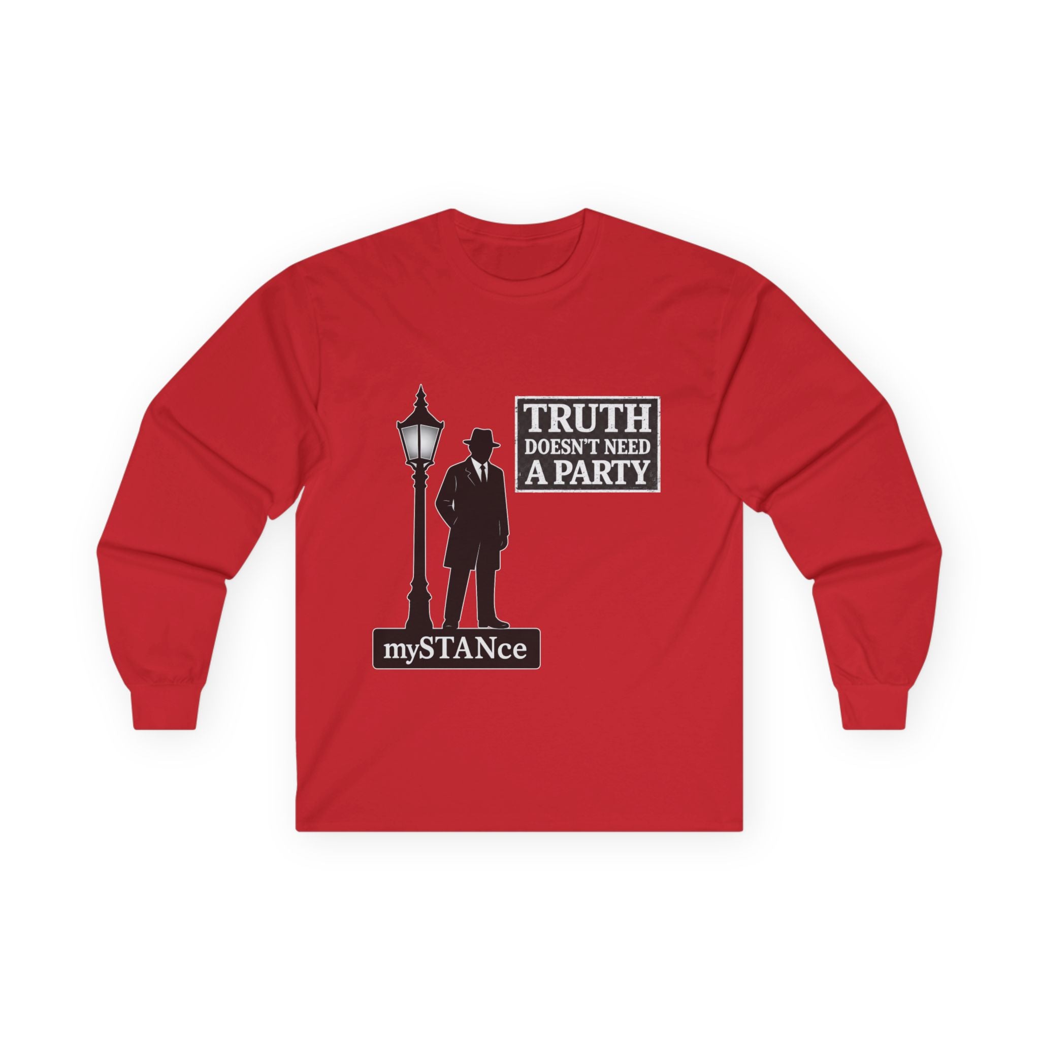 Long Sleeve Tee — mySTANCE 'Truth Doesn't Need a Party' Graphic
