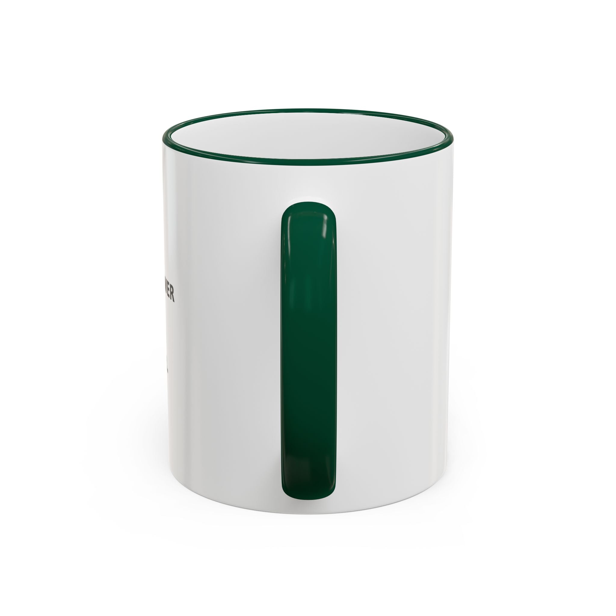 Accent Rim & Handle Mug — 'No One Sees the Real Me' Vintage Silhouette Quote Coffee Cup (11oz/15oz)