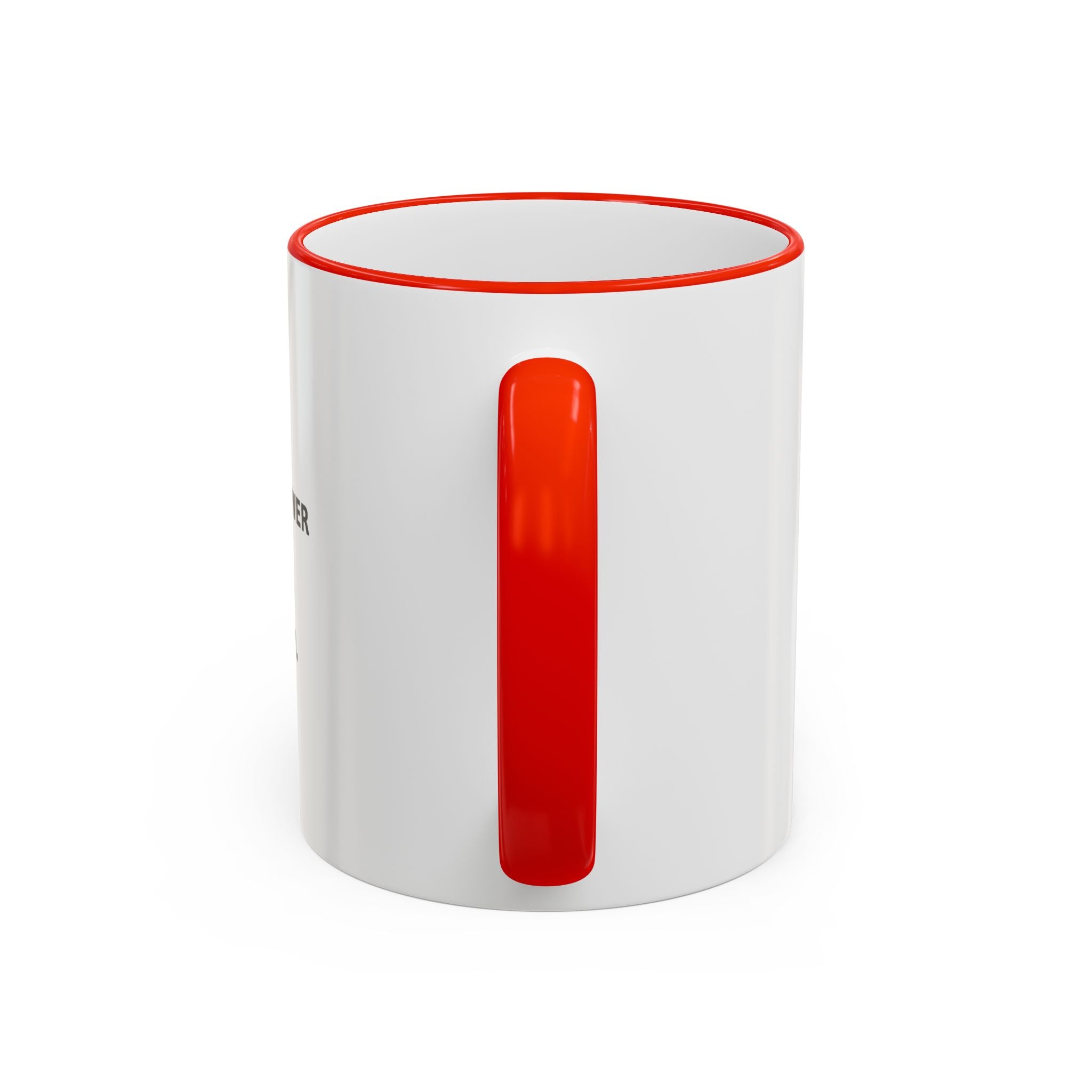 Accent Rim & Handle Mug — 'No One Sees the Real Me' Vintage Silhouette Quote Coffee Cup (11oz/15oz)