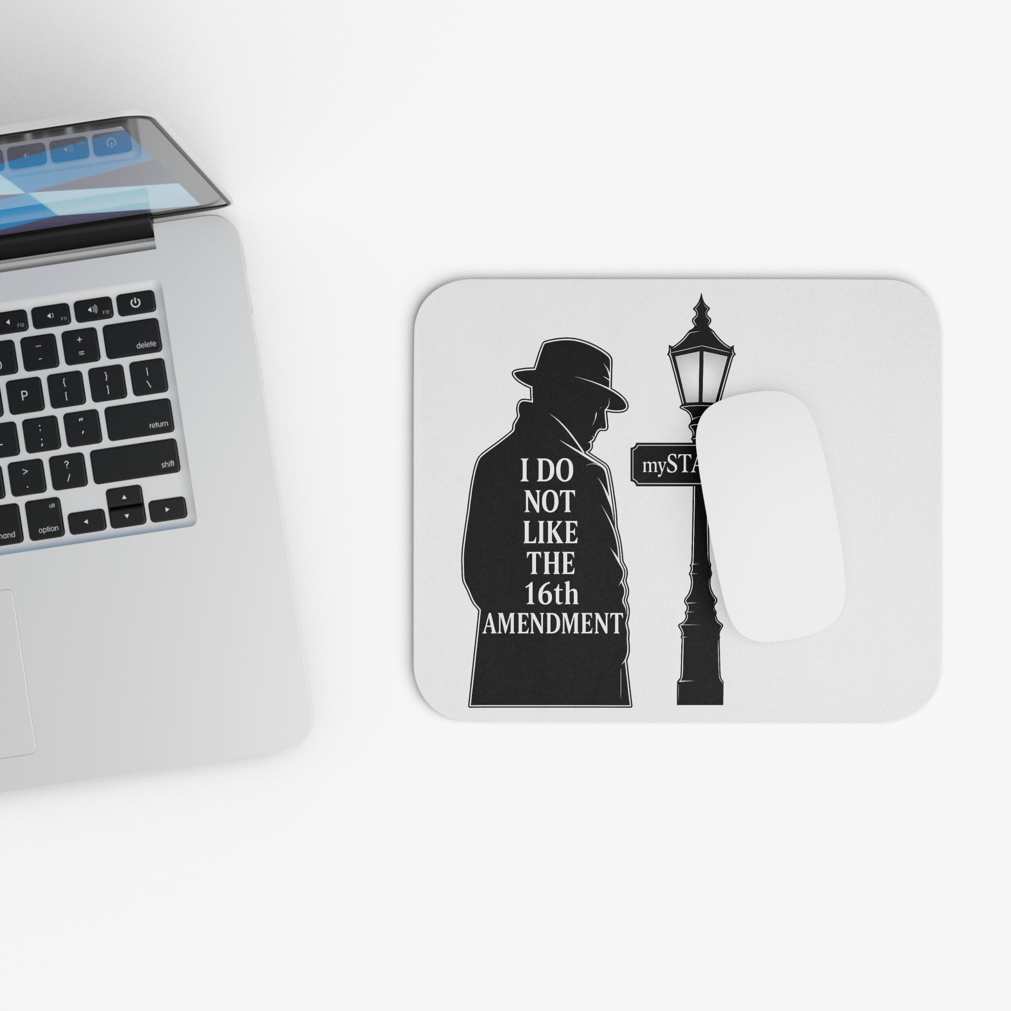 16th Amendment Mouse Pad — Rectangle Desk Mat