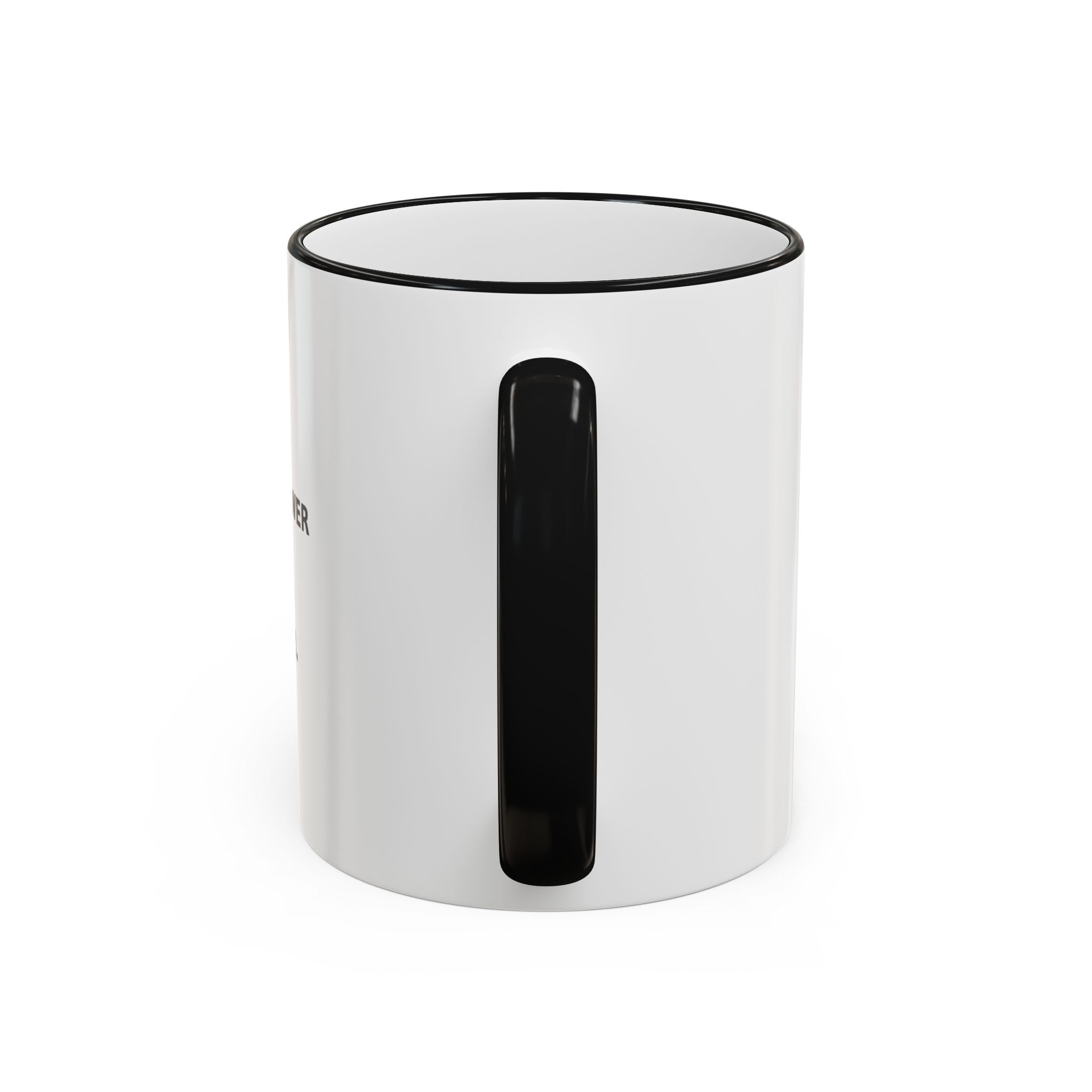 Accent Rim & Handle Mug — 'No One Sees the Real Me' Vintage Silhouette Quote Coffee Cup (11oz/15oz)