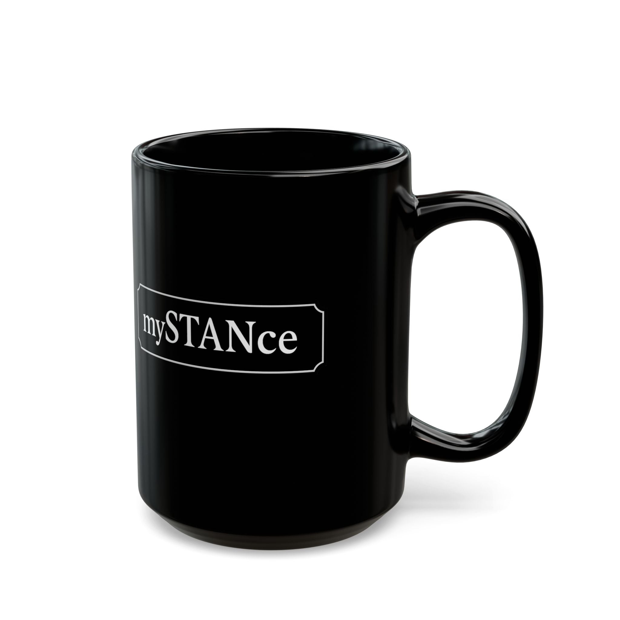 mySTANce Black Coffee Mug — Detective Noir Silhouette, Gothic Mystery Fan Gift (11oz/15oz)