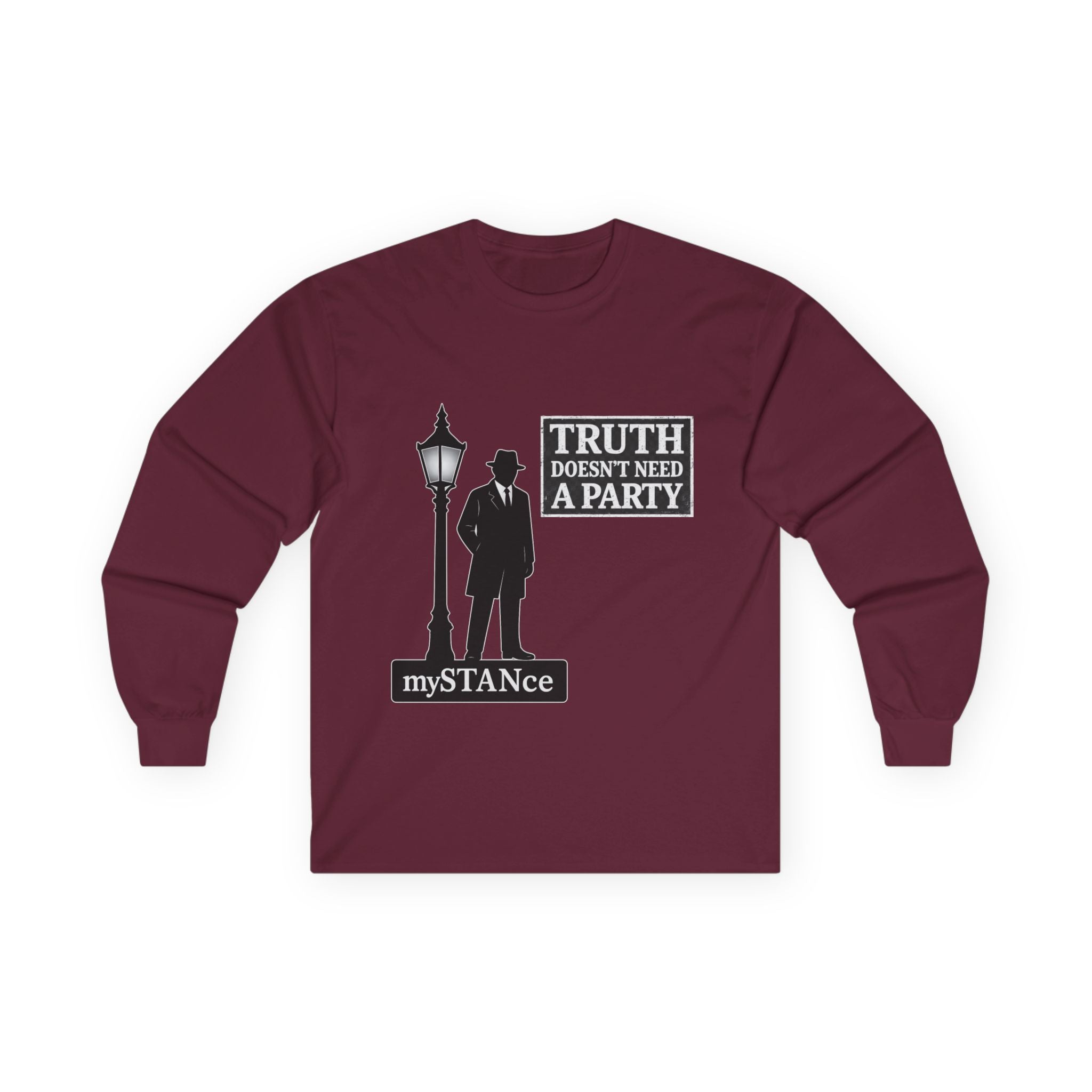 Long Sleeve Tee — mySTANCE 'Truth Doesn't Need a Party' Graphic